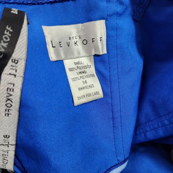 Bill Levkoff Women's size 14 Prom Formal Bridesmaid Dress Short Strapless Blue - Picture 8 of 9